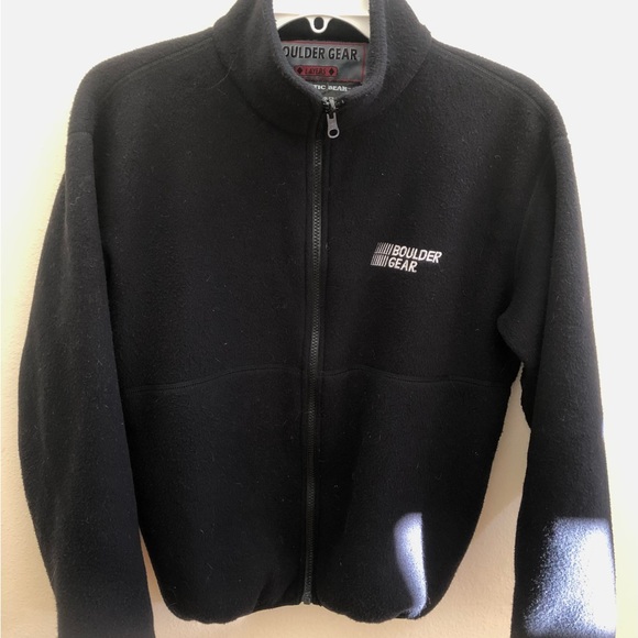 Boulder Gear Arctic Bear black fleece jacket size 10 - Picture 1 of 3